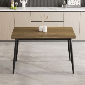 Modern minimalist wood grain tabletop dining table, stylish dining table, kitchen dining table, sturdy and durable, easy to assemble