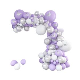 138PC Light Purple Balloon Butterfly Set And Inflator (Option: 138pc)